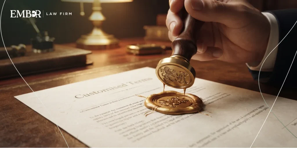 Securing tailored terms and conditions to protect business operations and build client trust.