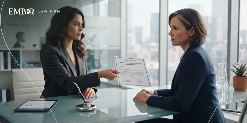 An employee taking action when wrongly kept registered as sick by their employer.
