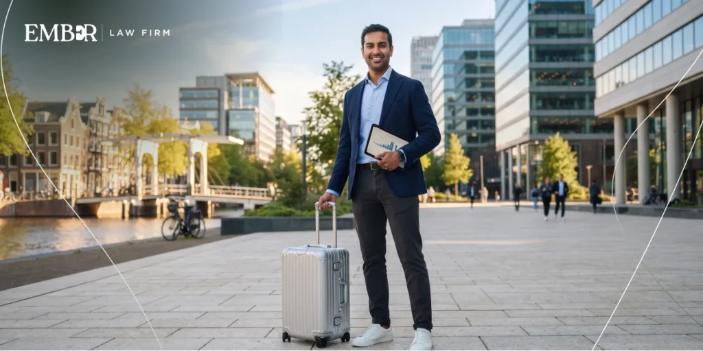 An entrepreneur planning to relocate to the Netherlands to launch an international business.